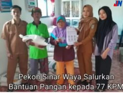 Pekon Sinar waya Salurkan Bantuan Pangan ke 77 Keluarga Penerima Manfaat