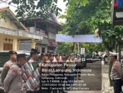 polres pesisir barat amankan kegiatan Kampanye Calon Bupati dan Wakil Bupati Pesisir Barat
