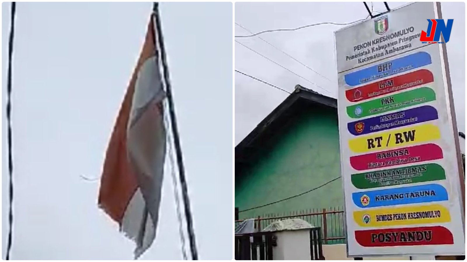 Diduga ada kelalaian Kakon Kresnomulyo kibarkan bendera merah putih sobek dan kusam