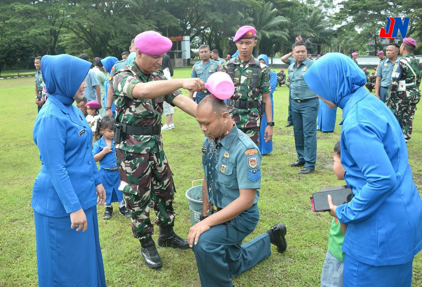 Yonif 9 Marinir Pesawaran Gelar Upacara Kenaikan Pangkat Periode April 2025