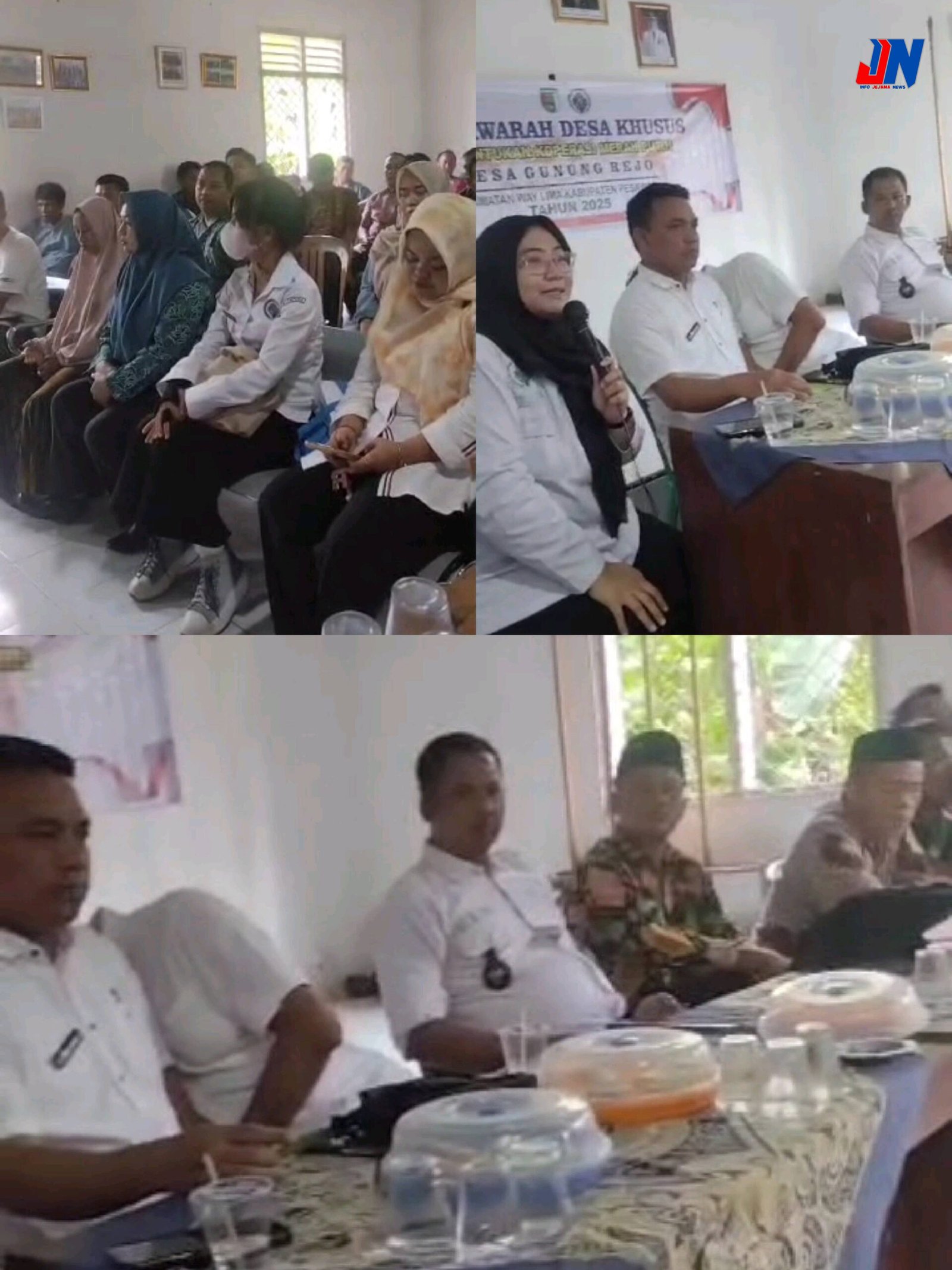 Pemdes Gunung Rejo Bentuk Koprasi Desa MERAH PUTIH Untuk Pertahan Pangan. Gunung Rejo, 7 Mei 2025