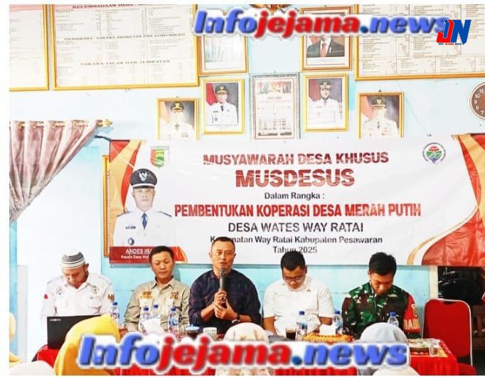 Pemerintah Desa Wates  Gelar MUSDESSUS, Bentuk Koprasi Desa Ketahanan Pangan “MERAH PUTIH”.