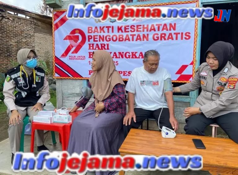 Wujudkan Kepedulian Polri, Polres Pesawaran Gelar Bakti Kesehatan untuk Warga