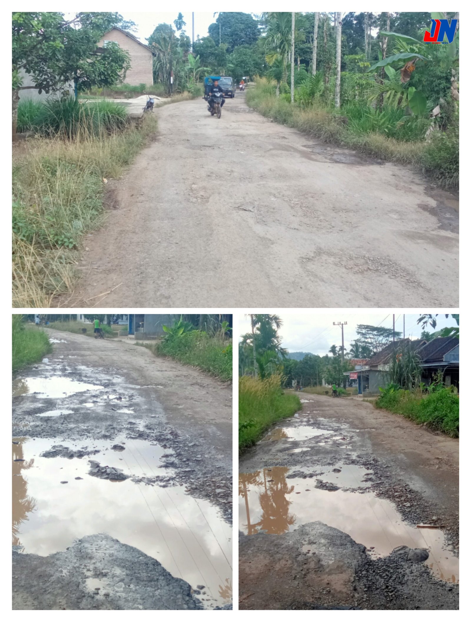 Jalan Lintas Kabupaten di Pekon Batu Bedil Rusak Parah dan Berlubang, Warga Desak Perbaikan Segera